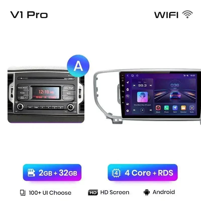 Radio Android do KIA Sportage IV Multimedialne (2016-2018) CarPlay Android Auto 4G WiFi GPS DSP