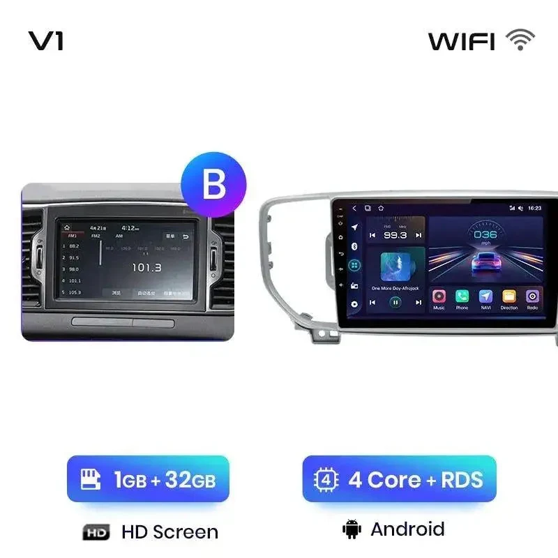 Radio Android do KIA Sportage IV Multimedialne (2016-2018) CarPlay Android Auto 4G WiFi GPS DSP