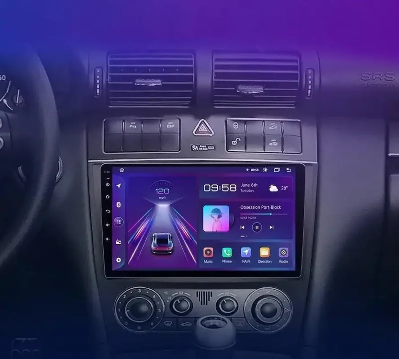 Radio Android do Mercedes-Benz C-Klasa W203 Lift Multimedialne (2005-2009) CarPlay Android Auto 4G WiFi GPS DSP