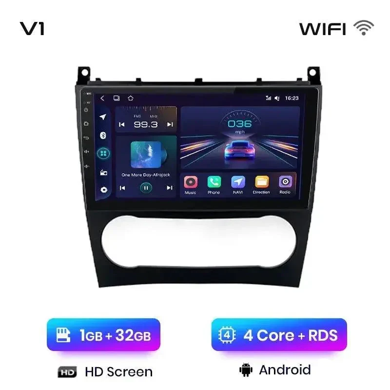 Radio Android do Mercedes-Benz C-Klasa W203 Lift Multimedialne (2005-2009) CarPlay Android Auto 4G WiFi GPS DSP