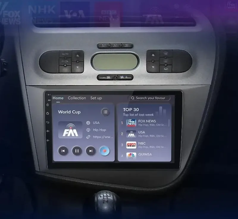 Radio Android do Seat Leon II (2005-2012) CarPlay Android Auto 4G WiFi GPS DSP