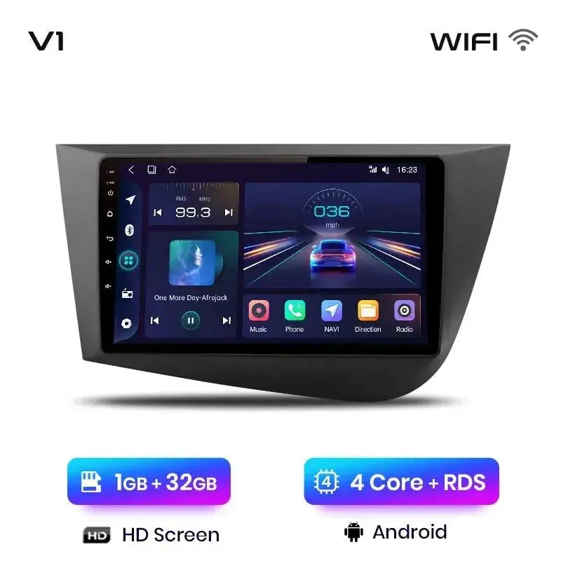 Radio Android do Seat Leon II (2005-2012) CarPlay Android Auto 4G WiFi GPS DSP