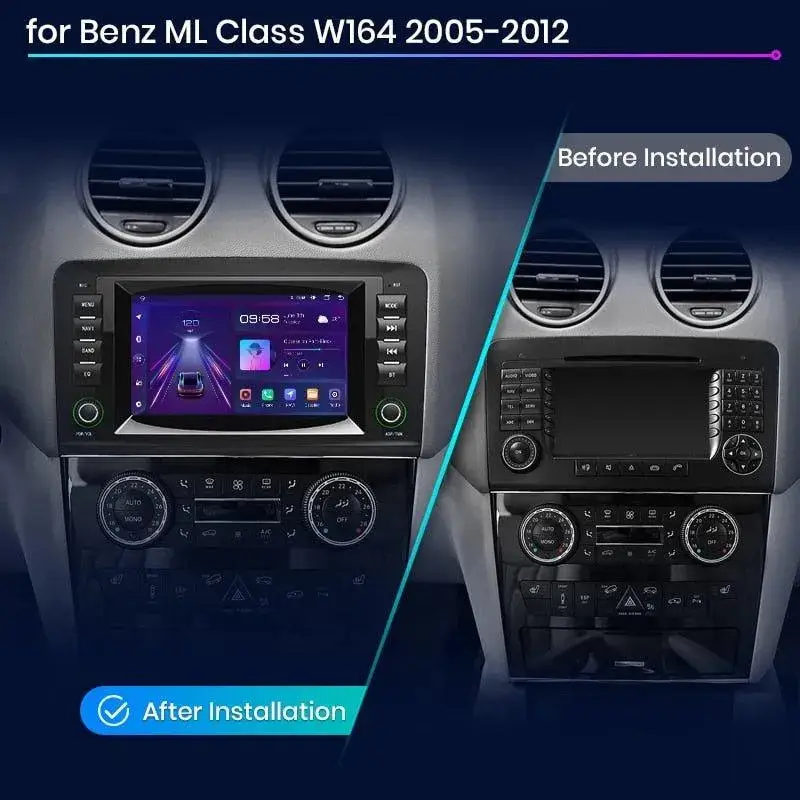 Radio Android do Mercedes-Benz ML W164 GL X164 CarPlay Android Auto 4G WiFi GPS DSP