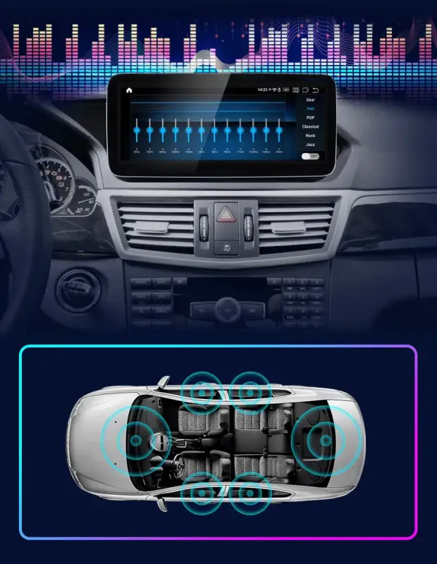 Radio Android do Mercedes-Benz E-Klasa W212 S212 Dedykowany (2009-2016) CarPlay Android Auto 4G WiFi GPS DSP Ekran