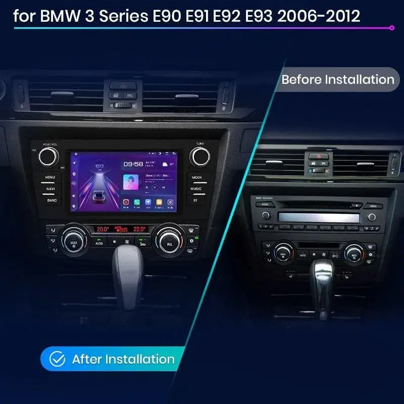 Radio Android do BMW Serii 3 E90 E91 E92 E93 CarPlay Android Auto 4G WiFi GPS DSP