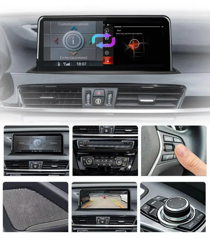 Radio Android do BMW X1 F48 CarPlay Android Auto 4G WiFi GPS DSP