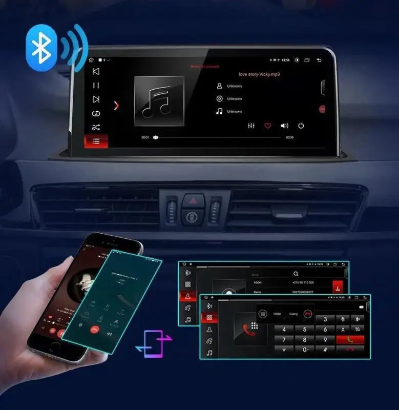 Radio Android do BMW X1 F48 CarPlay Android Auto 4G WiFi GPS DSP