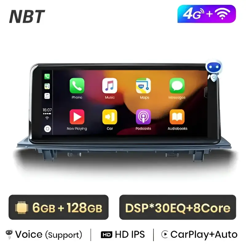 Radio Android do BMW X1 F48 CarPlay Android Auto 4G WiFi GPS DSP