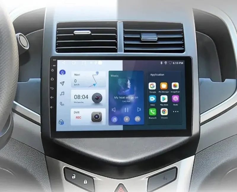 Radio Android do Chevrolet Aveo II (2011-2013) CarPlay Android Auto 4G WiFi GPS DSP