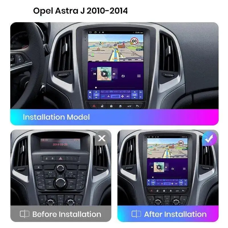 Radio Android do Opel Astra J (2009-2013) CarPlay Android Auto 4G WiFi GPS DSP