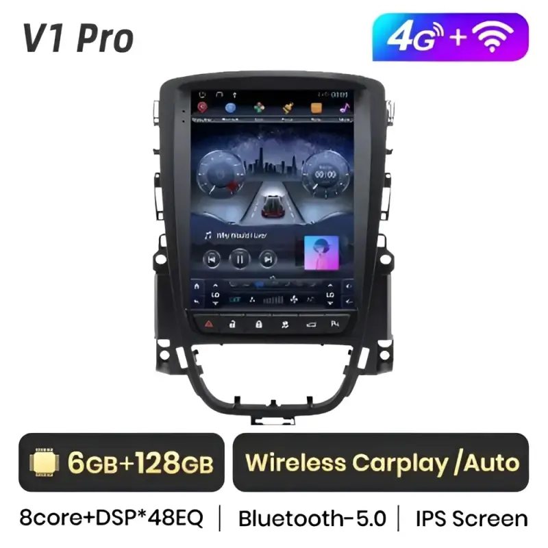 Radio Android do Opel Astra J (2009-2013) CarPlay Android Auto 4G WiFi GPS DSP