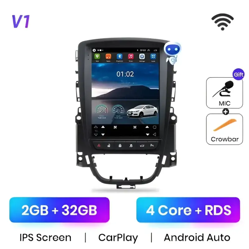 Radio Android do Opel Astra J (2009-2013) CarPlay Android Auto 4G WiFi GPS DSP