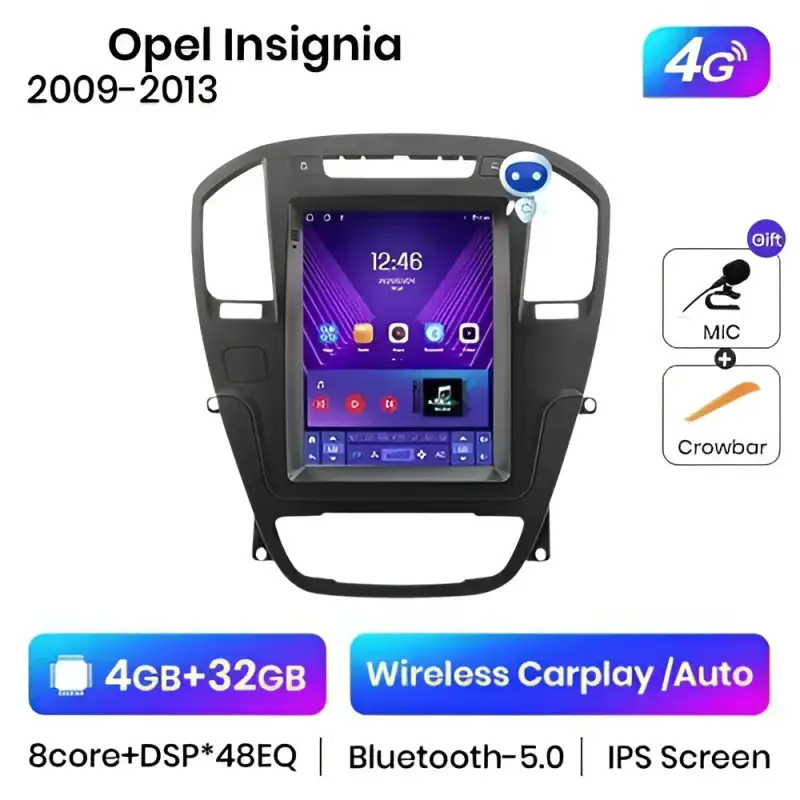 Radio Android do Opel Insignia (2009-2013) CarPlay Android Auto 4G WiFi GPS DSP