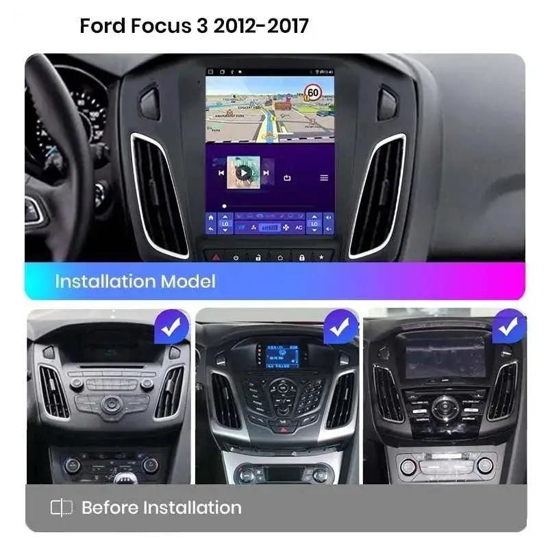 Radio Android do Ford Focus MK3 (2012-2017) CarPlay Android Auto 4G WiFi GPS DSP