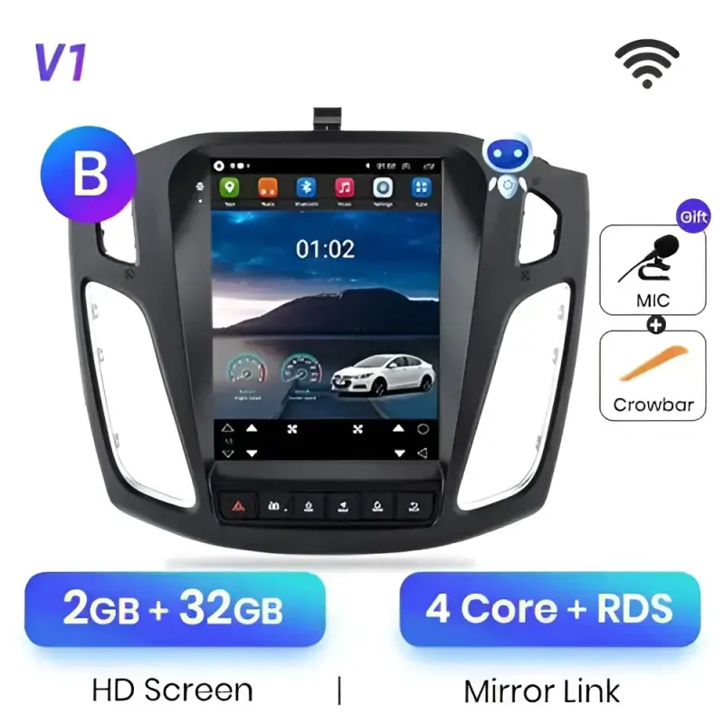 Radio Android do Ford Focus MK3 (2012-2017) CarPlay Android Auto 4G WiFi GPS DSP