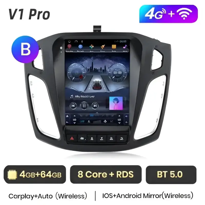 Radio Android do Ford Focus MK3 (2012-2017) CarPlay Android Auto 4G WiFi GPS DSP
