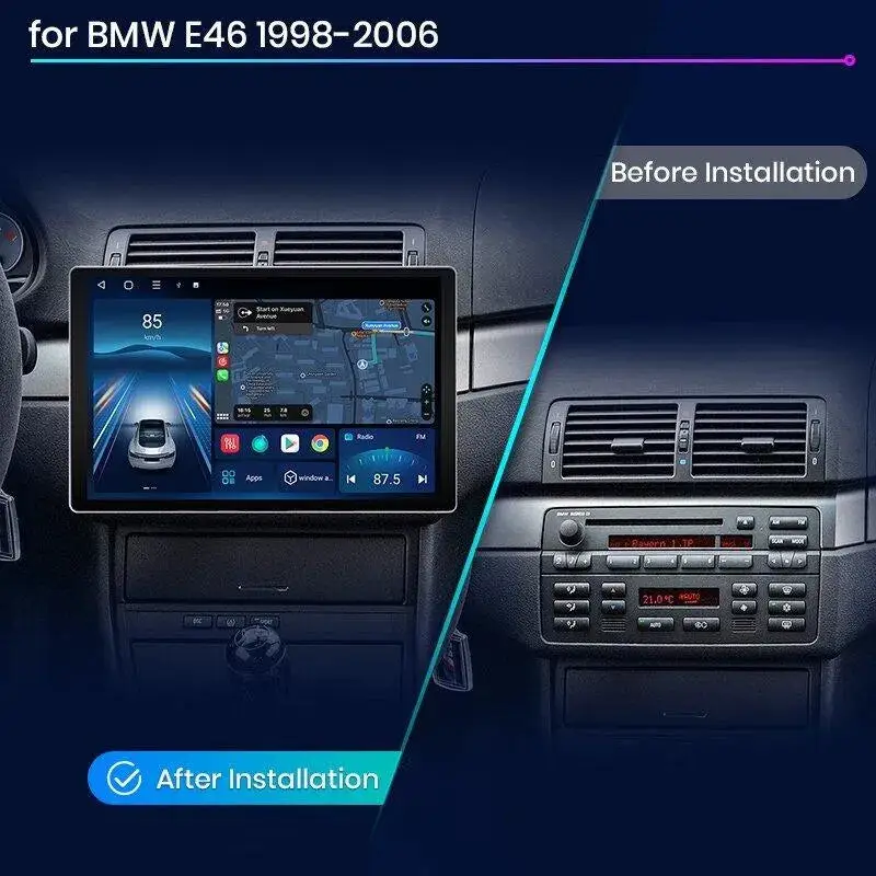 Radio Android do BMW Serii 3 E46 M3 CarPlay Android Auto 4G WiFi GPS DSP