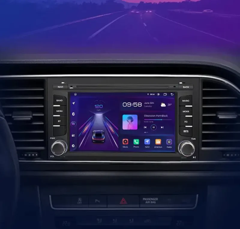 Radio Android do Seat Leon MK3 Ibiza 2016 (2012-2018) CarPlay Android Auto 4G WiFi GPS DSP