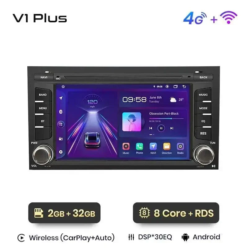 Radio Android do Seat Leon MK3 Ibiza 2016 (2012-2018) CarPlay Android Auto 4G WiFi GPS DSP