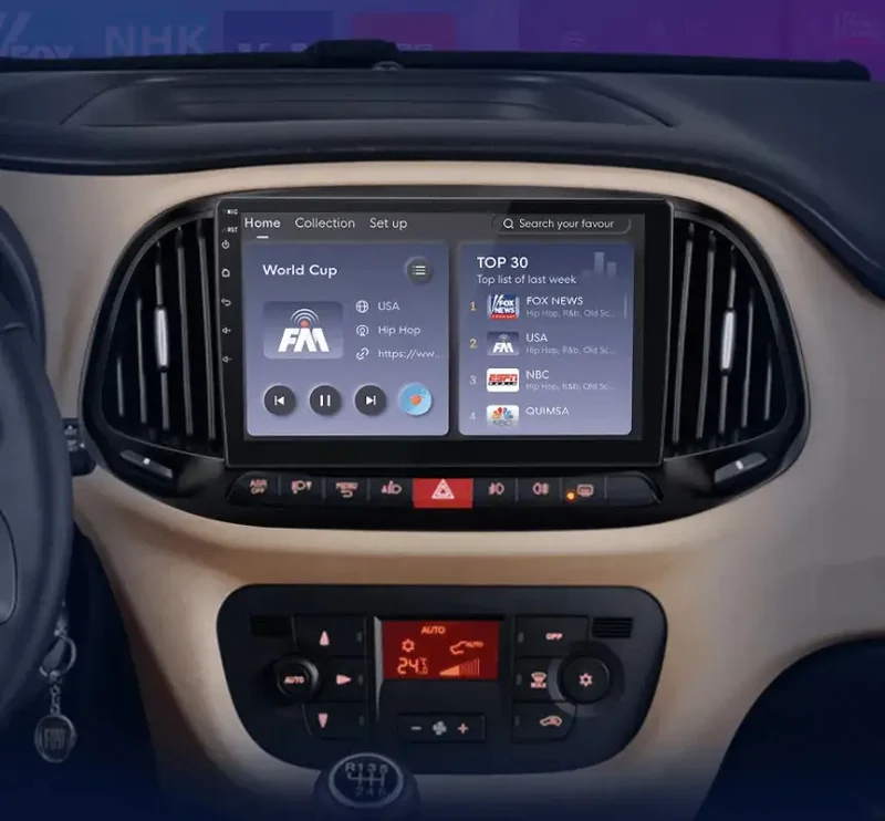 Radio Android do Fiat Doblo (2015-2019) CarPlay Android Auto 4G WiFi GPS DSP