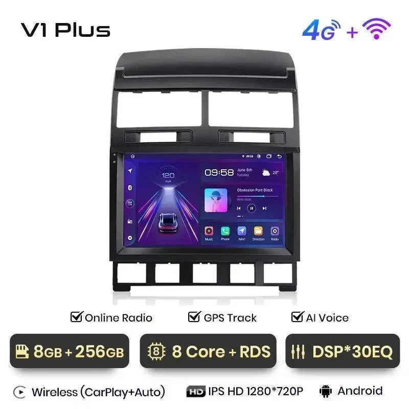 Radio Android do Volkswagen VW Touareg (2002-2010) CarPlay Android Auto 4G WiFi GPS DSP