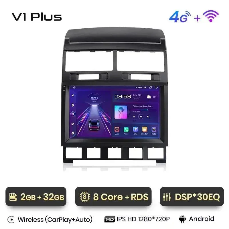 Radio Android do Volkswagen VW Touareg (2002-2010) CarPlay Android Auto 4G WiFi GPS DSP