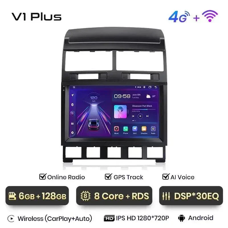Radio Android do Volkswagen VW Touareg (2002-2010) CarPlay Android Auto 4G WiFi GPS DSP