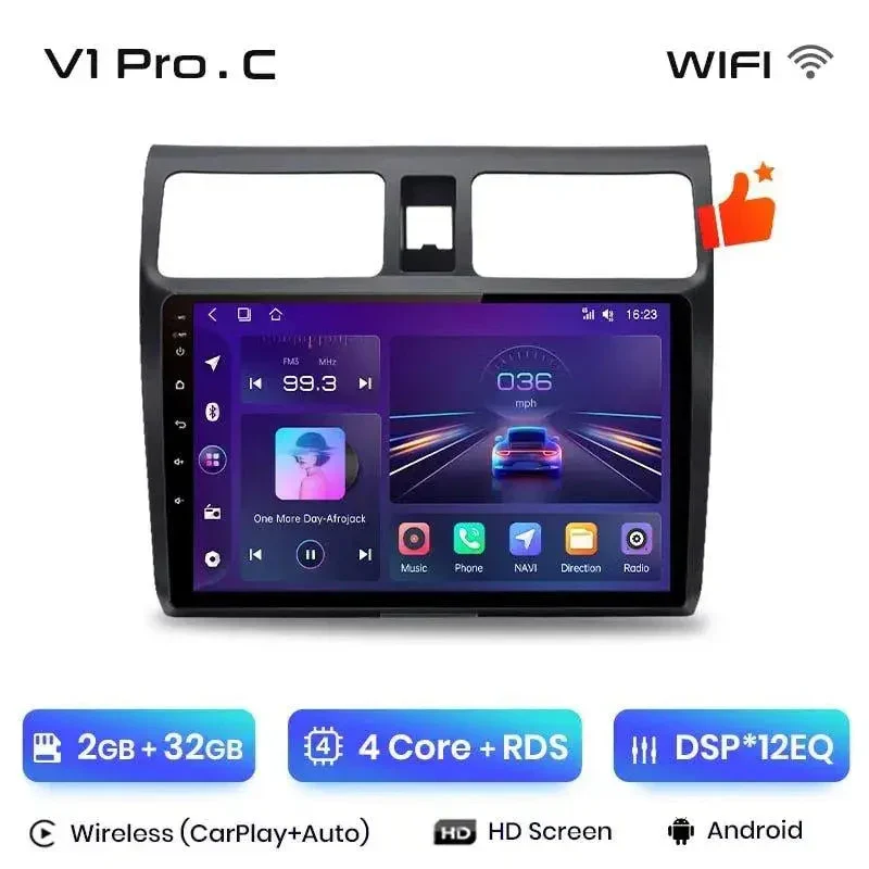 Radio Android do Suzuki Swift (2003-2010) CarPlay Android Auto 4G WiFi GPS DSP