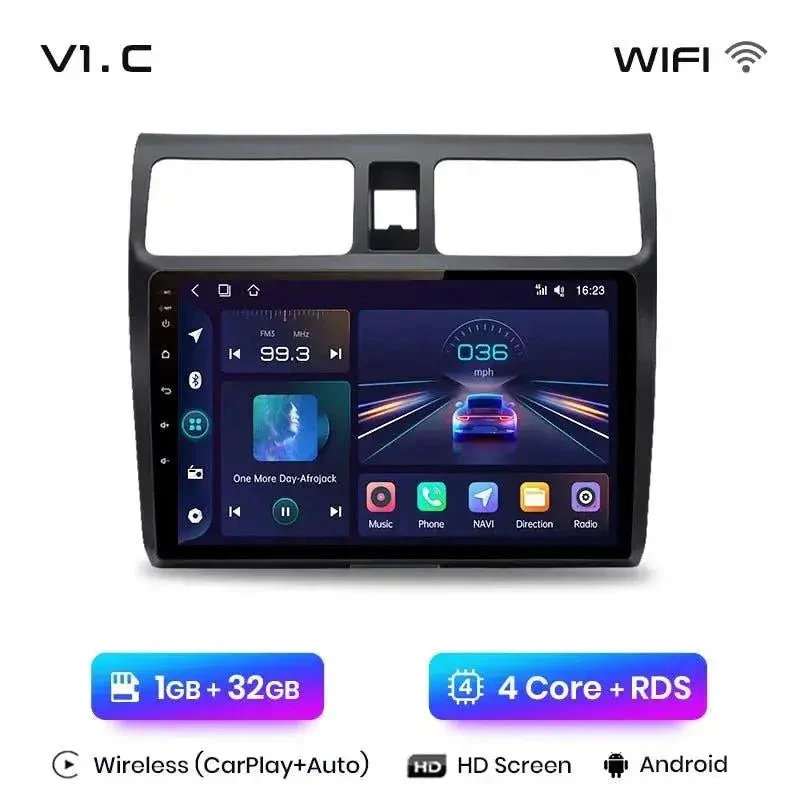 Radio Android do Suzuki Swift (2003-2010) CarPlay Android Auto 4G WiFi GPS DSP