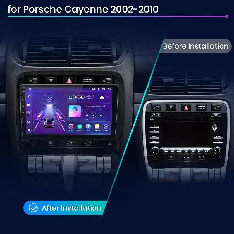 Radio Android do Porsche Cayenne (2002-2010) CarPlay Android Auto 4G WiFi GPS DSP