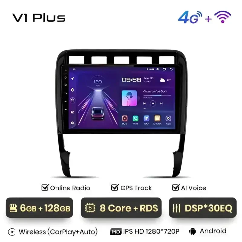 Radio Android do Porsche Cayenne (2002-2010) CarPlay Android Auto 4G WiFi GPS DSP