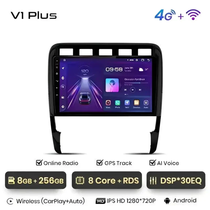 Radio Android do Porsche Cayenne (2002-2010) CarPlay Android Auto 4G WiFi GPS DSP