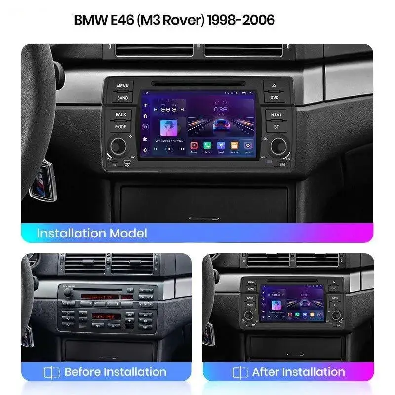 Radio Android do BMW Serii 3 E46 CarPlay Android Auto 4G WiFi GPS DSP