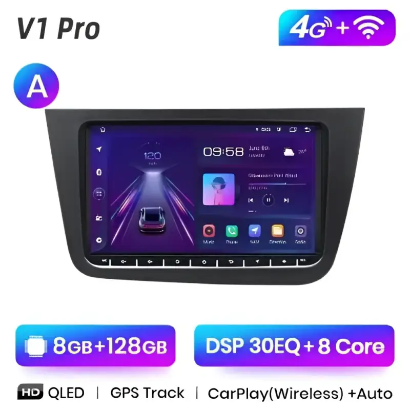 Radio Android do Seat Altea XL Toledo 2004-2009 (2004-2015) CarPlay Android Auto 4G WiFi GPS DSP