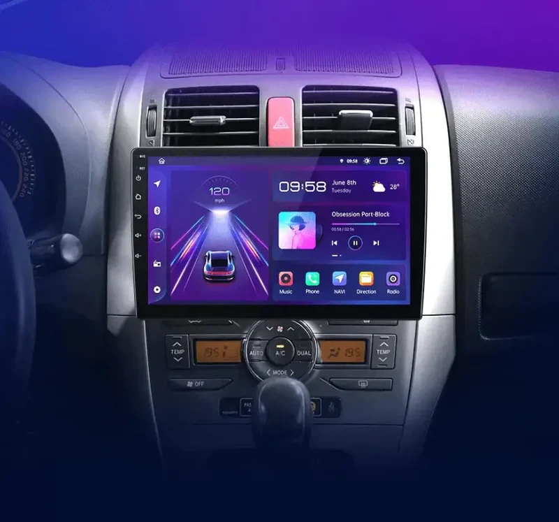 Radio Android do Toyota Auris E150 (2006-2012) CarPlay Android Auto 4G WiFi GPS DSP