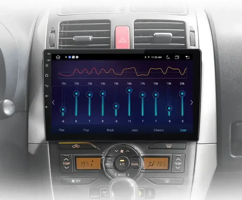 Radio Android do Toyota Auris E150 (2006-2012) CarPlay Android Auto 4G WiFi GPS DSP
