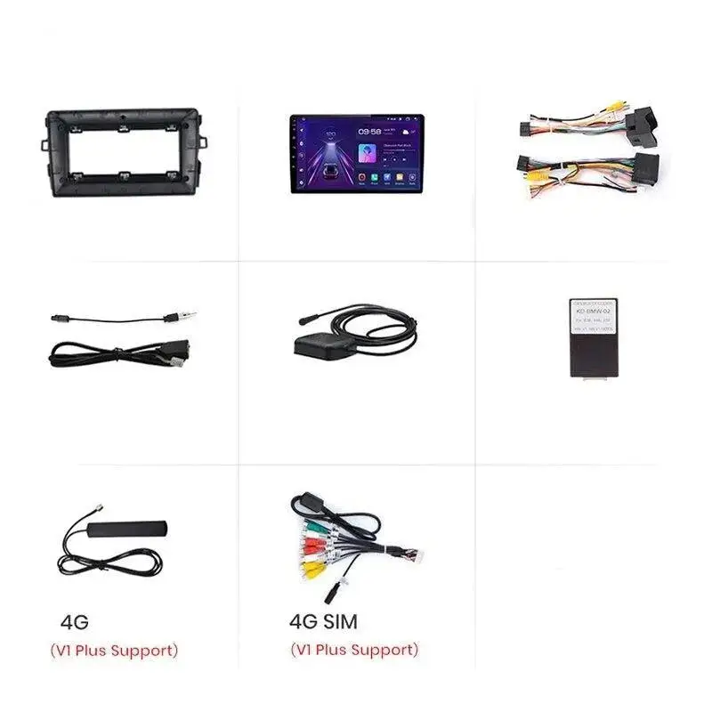 Radio Android do Toyota Auris E150 (2006-2012) CarPlay Android Auto 4G WiFi GPS DSP