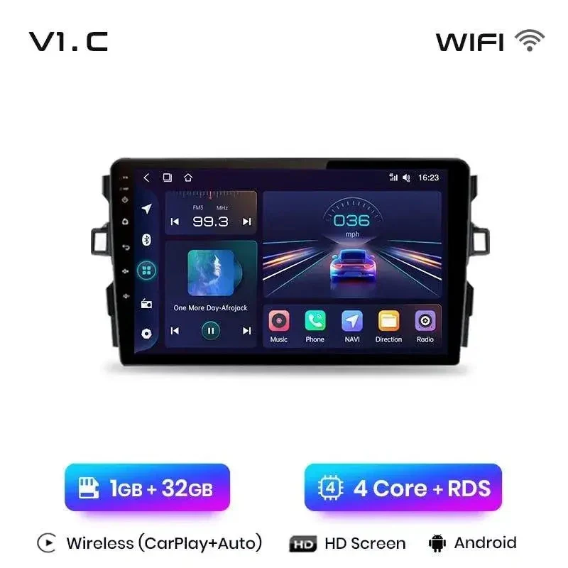 Radio Android do Toyota Auris E150 (2006-2012) CarPlay Android Auto 4G WiFi GPS DSP