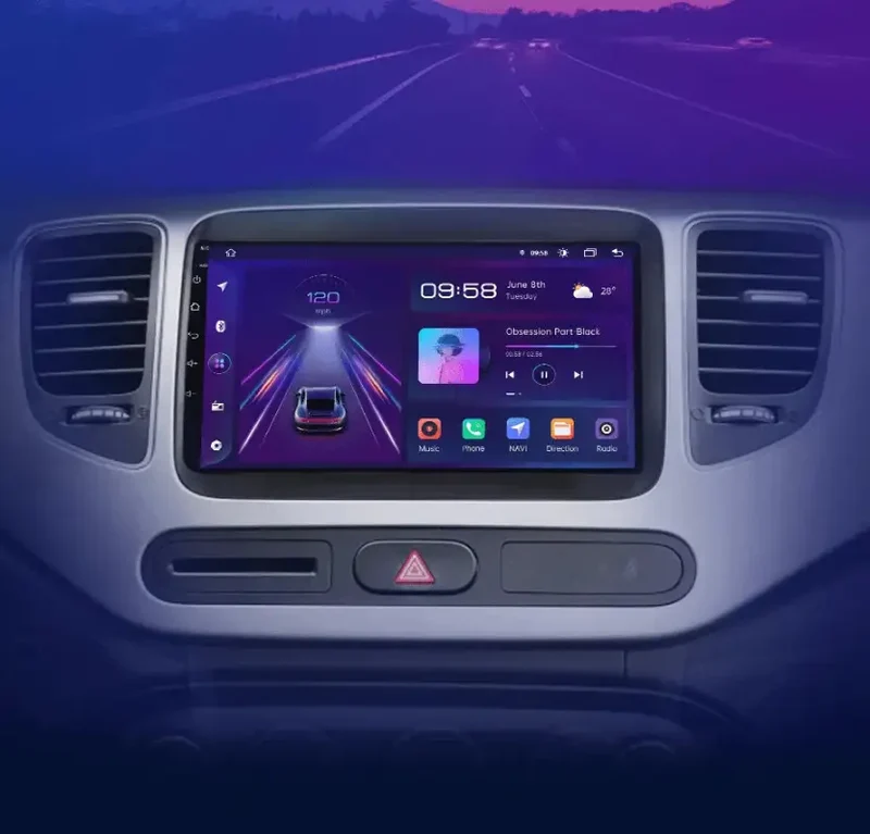 Radio Android do KIA Carens (2013-2018) CarPlay Android Auto 4G WiFi GPS DSP