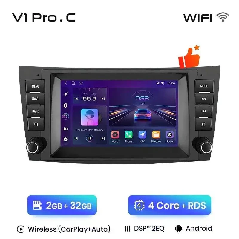 Radio Android do Mercedes-Benz E-Klasa W211 CLS W219 Multimedialne CarPlay Android Auto 4G WiFi GPS DSP