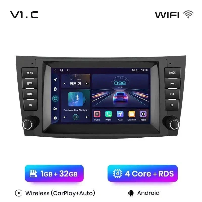 Radio Android do Mercedes-Benz E-Klasa W211 CLS W219 Multimedialne CarPlay Android Auto 4G WiFi GPS DSP