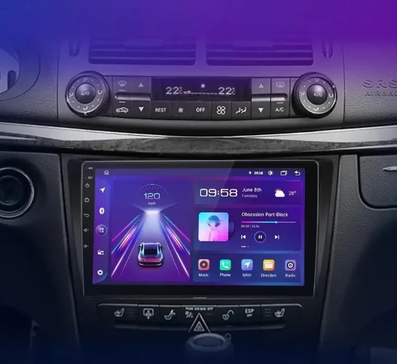 Radio Android do Mercedes-Benz E-Klasa W211 E300 (2002-2010) CarPlay Android Auto 4G WiFi GPS DSP