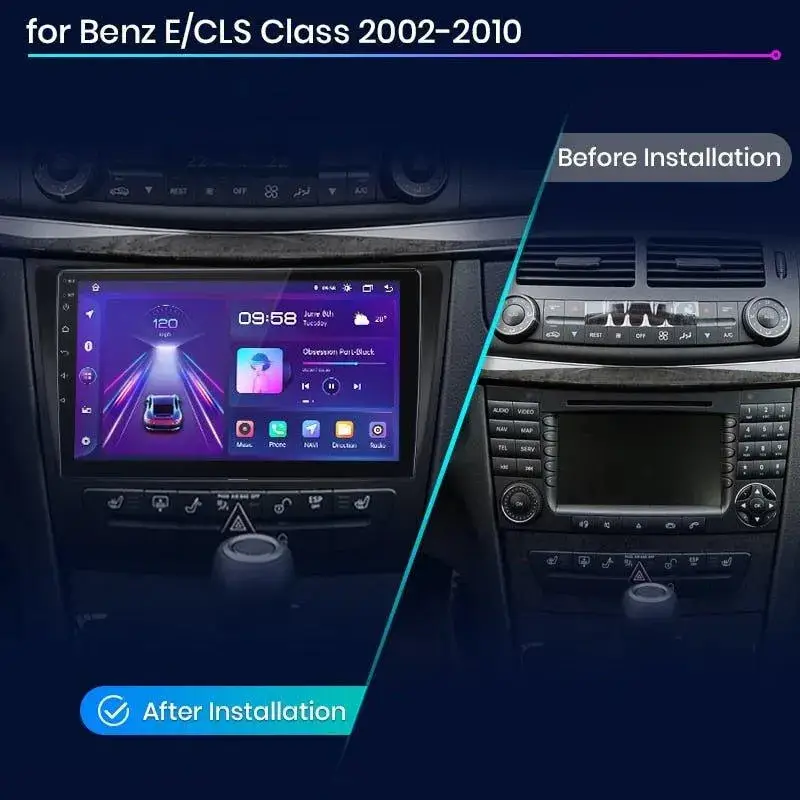 Radio Android do Mercedes-Benz E-Klasa W211 E300 (2002-2010) CarPlay Android Auto 4G WiFi GPS DSP