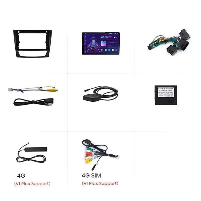Radio Android do Mercedes-Benz E-Klasa W211 E300 (2002-2010) CarPlay Android Auto 4G WiFi GPS DSP