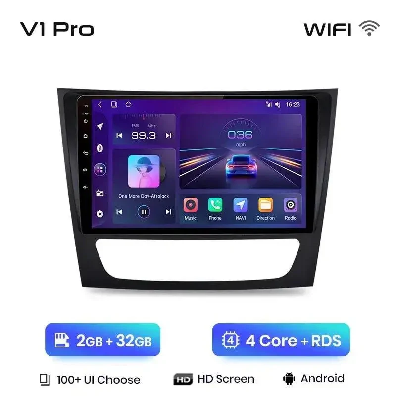 Radio Android do Mercedes-Benz E-Klasa W211 E300 (2002-2010) CarPlay Android Auto 4G WiFi GPS DSP