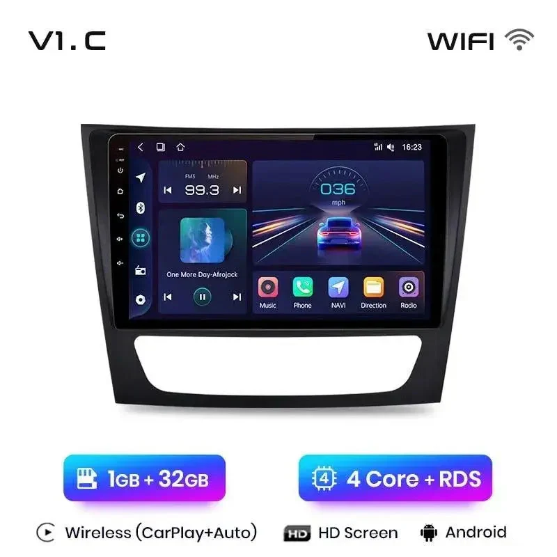 Radio Android do Mercedes-Benz E-Klasa W211 E300 (2002-2010) CarPlay Android Auto 4G WiFi GPS DSP
