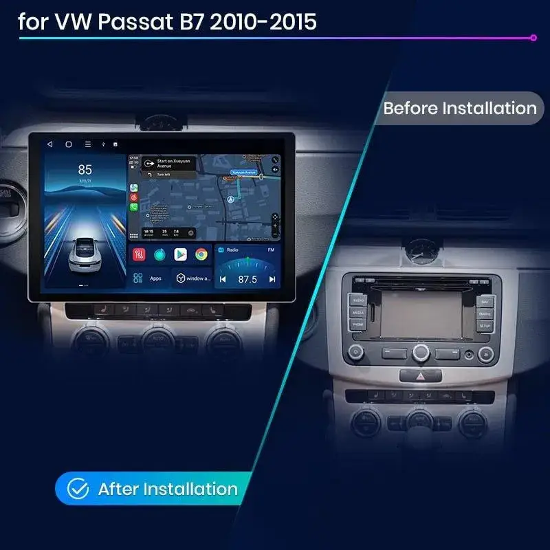 Radio Android do Volkswagen VW Passat B7 CC (2010-2015) CarPlay Android Auto 4G WiFi GPS DSP