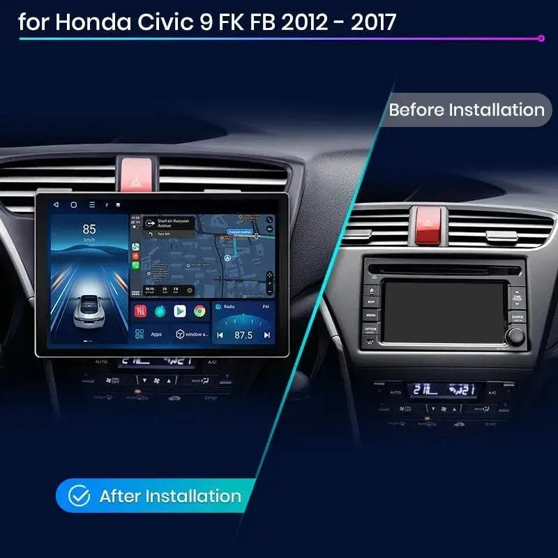 Radio Android do Honda Civic IX Multimedialne (2012-2017) CarPlay Android Auto 4G WiFi GPS DSP