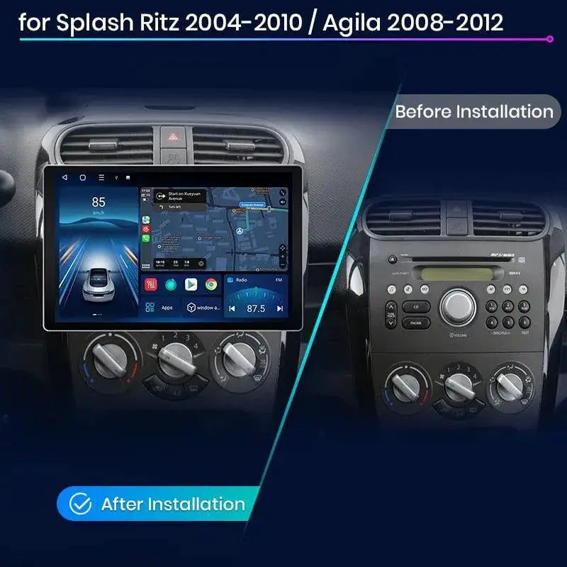 Radio Android do Suzuki Splash Ritz Opel Agila 2008-2012 Multimedialne (2004-2010) CarPlay Android Auto 4G WiFi GPS DSP