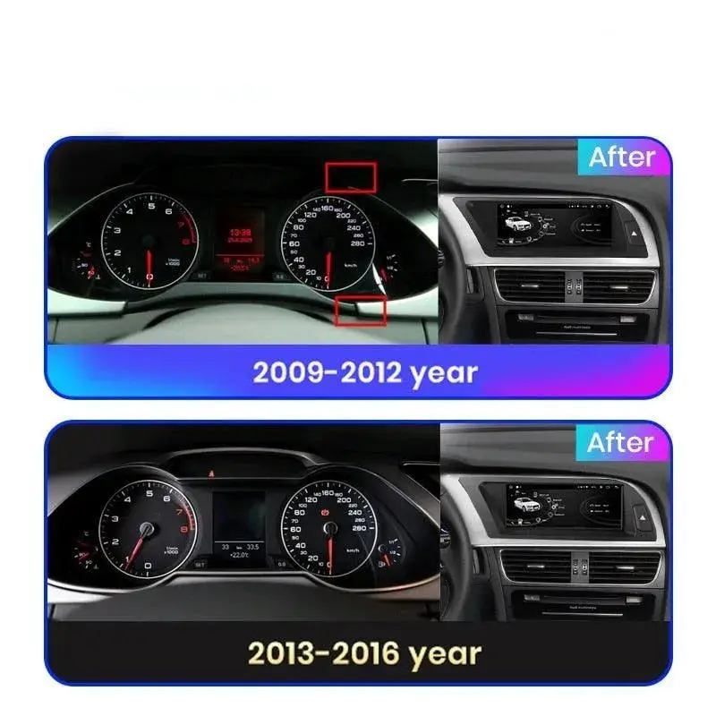 Radio Android do Audi A4 B8 2013-2016 (2009-2012) CarPlay Android Auto 4G WiFi GPS DSP